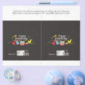 キャンディバーラッパーハッピーバースデーキッズミュージックパーティー チラシ (シングル)