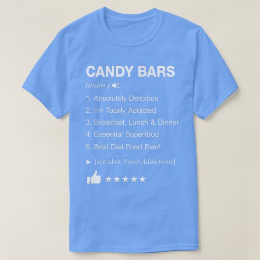 キャンディバー定義の意味おもしろい Tシャツ (デザイン正面)