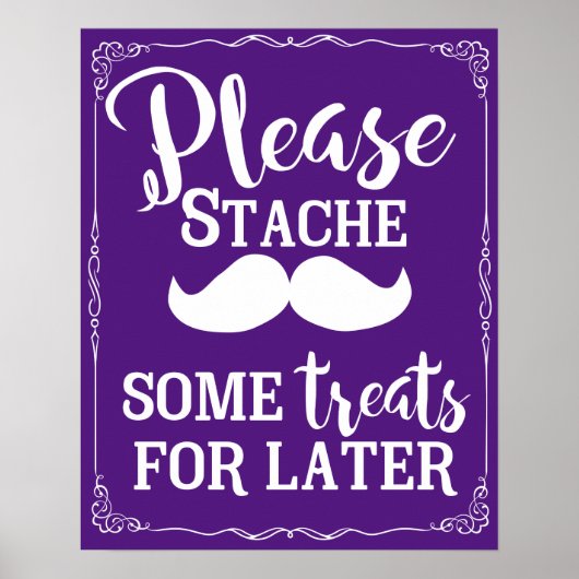 キャンディバー甘いテーブル結婚の看板 ポスター (正面)