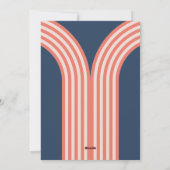 キャンディパステルストライプピンクのレインボー1写真クリスマス シーズンカード (裏面)