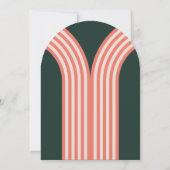 キャンディパステルストライプピンクのレインボー1写真クリスマス 招待状 (裏面)