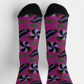 キャンディパターン |ロリーズパターン |棒つきキャンデー33トート ソックス (上部)