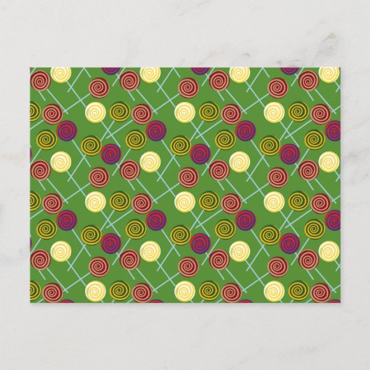 キャンディパターン |ロリーズパターン |棒つきキャンデー58 ポストカード (正面)