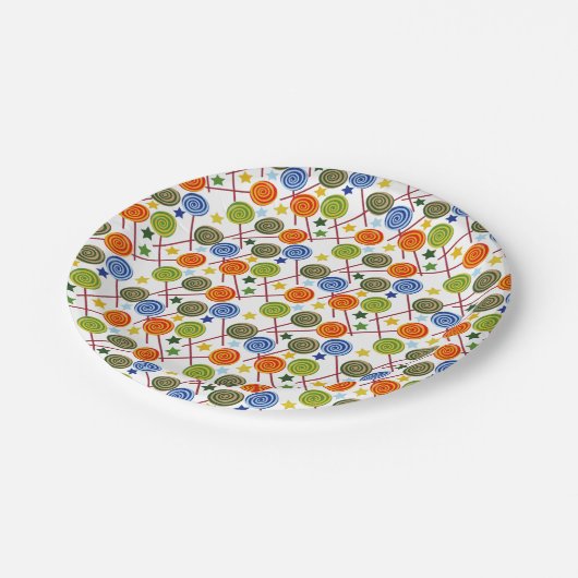 キャンディパターン |ロリーズパターン |棒つきキャンデー61 ペーパープレート (アングル)