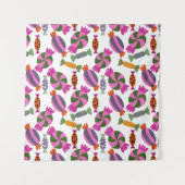 キャンディパターン |ロリーズパターン |棒つきキャンデー6 タペストリー (正面(横))