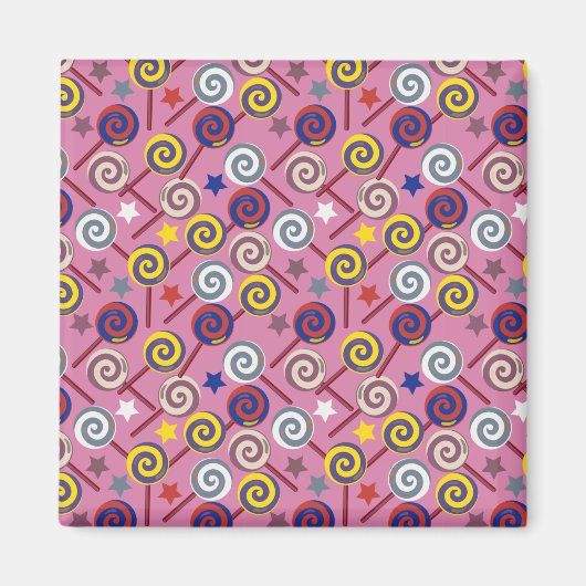 キャンディパターン |ロリーズパターン |棒つきキャンデー7 マグネット (正面)