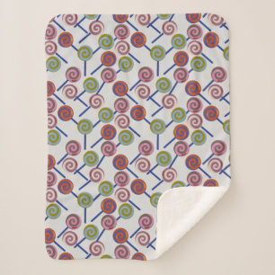 キャンディパターン  ロリーズパターン  棒つきキャンデー8 シェルパブランケット