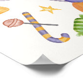 キャンディパンプキン幽霊ハロウィーンベビーウェルカムサイン ポスター (角)