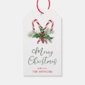 キャンディパーソナライズされたキャンセスクリスマスギフトタグ ギフトタグ (裏面)
