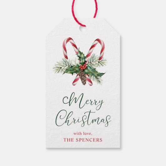 キャンディパーソナライズされたキャンセスクリスマスギフトタグ ギフトタグ (裏面)