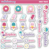キャンディパーソナライズされたスイーツ名ラベル |学校 シール (正面)