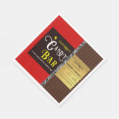 キャンディパーソナライズされたバーゴールデンチケットパーティー スタンダードランチョンナプキン (角)