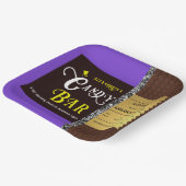 キャンディパーソナライズされたバーゴールデンチケットパーティー ペーパープレート (傾斜あり)