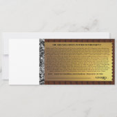 キャンディパーソナライズされたバーゴールデンチケット招待状 (裏面)