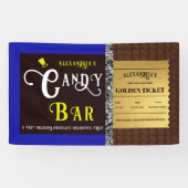 キャンディパーソナライズされたバーゴールデンチケット 横断幕 (横)