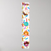 キャンディパーソナライズされたプリントかわいいベビー成長図 ポスター (正面)