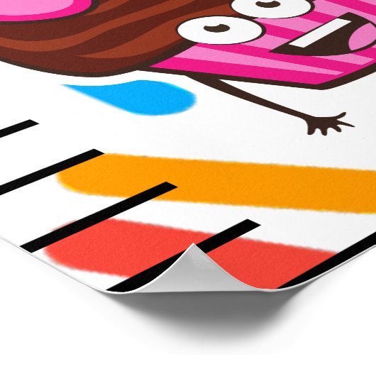 キャンディパーソナライズされたプリントかわいいベビー成長図 ポスター (角)