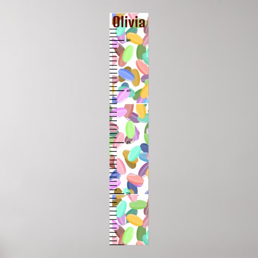 キャンディパーソナライズされたプリントかわいいベビー成長図 ポスター (正面)