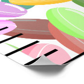 キャンディパーソナライズされたプリントかわいいベビー成長図 ポスター (角)