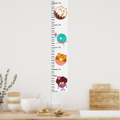 キャンディパーソナライズされたプリントかわいいベビー成長図 ポスター (キッチン)