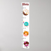 キャンディパーソナライズされたプリントかわいいベビー成長図 ポスター (正面)