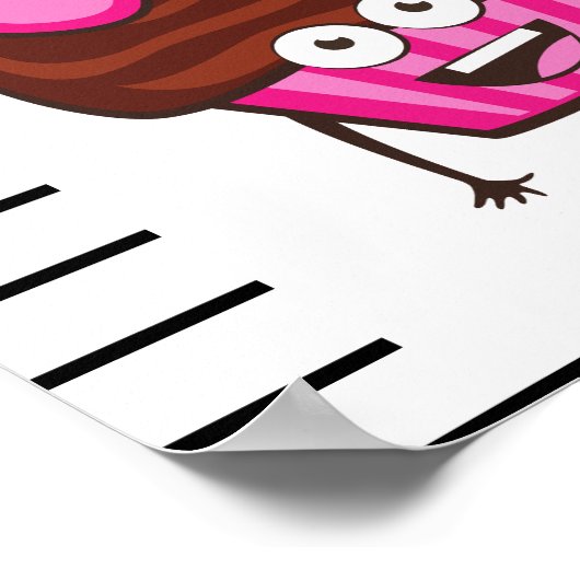 キャンディパーソナライズされたプリントかわいいベビー成長図 ポスター (角)