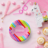 キャンディパーソナライズされたレインボー紙ボウル ペーパーボウル (パーティー)