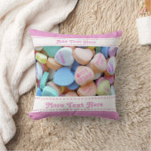 キャンディパーソナライズされたー会話ハート クッション (ブランケット)