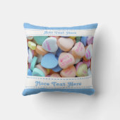 キャンディパーソナライズされたー会話ハート クッション (裏面)