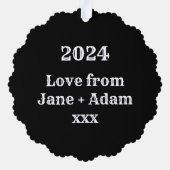 キャンディパーソナライズされたー・ケーン・クリスマス オーナメントカード (裏面)