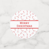 キャンディパーソナライズされたー・ケーン・クリスマス コンフェッティ (スモール正面)