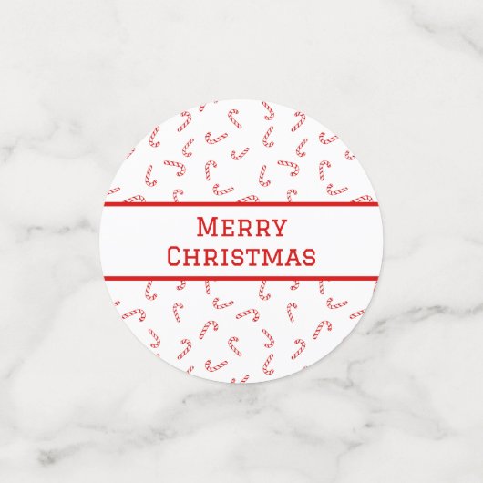 キャンディパーソナライズされたー・ケーン・クリスマス コンフェッティ (スモール正面)