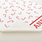 キャンディパーソナライズされたー・ケーン・クリスマス シェルパブランケット (3/4)