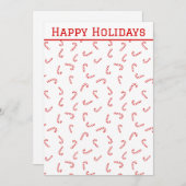 キャンディパーソナライズされたー・ケーン・クリスマス シーズンカード (正面/裏面)