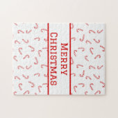 キャンディパーソナライズされたー・ケーン・クリスマス ジグソーパズル (横)