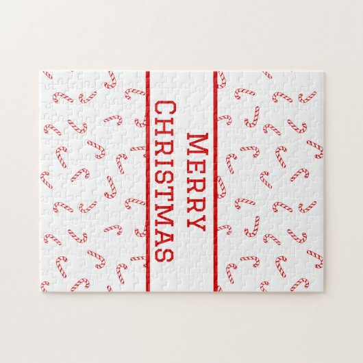 キャンディパーソナライズされたー・ケーン・クリスマス ジグソーパズル (横)