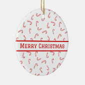 キャンディパーソナライズされたー・ケーン・クリスマス セラミックオーナメント (右)