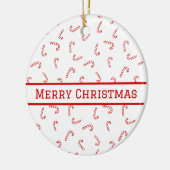 キャンディパーソナライズされたー・ケーン・クリスマス セラミックオーナメント (左)