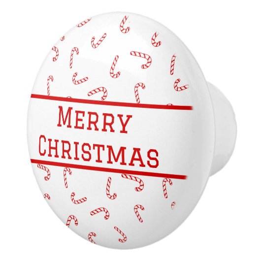 キャンディパーソナライズされたー・ケーン・クリスマス セラミックノブ (右)