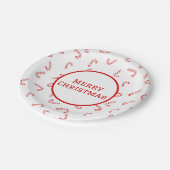 キャンディパーソナライズされたー・ケーン・クリスマス ペーパープレート (アングル)