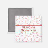 キャンディパーソナライズされたー・ケーン・クリスマス マグネット (正面/裏面)