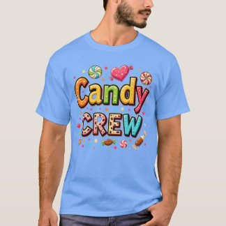 キャンディパーティークルー恋人かわいいハロウィーントリックまたはトル Tシャツ