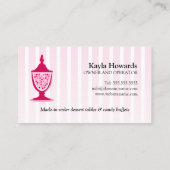 キャンディビュッフェとデザートテーブル 名刺 (裏面)