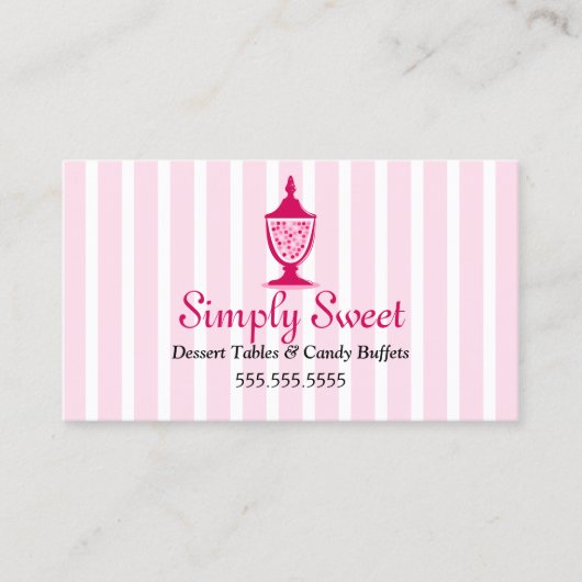 キャンディビュッフェとデザートテーブル 名刺 (正面)