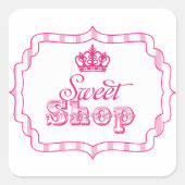 キャンディビュッフェプリンセスパーティーフェイスシール スクエアシール (正面)