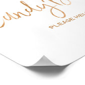 キャンディビュッフェ8x10スタイリッシュバラ金ゴールド結婚のサイン ポスター (角)