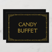 「キャンディビュッフェ」アート金ゴールドデコスタイル結婚ズサイン (正面/裏面)