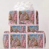 キャンディビレッジ追加ガールズネームピンククリスマス ラッピングペーパー