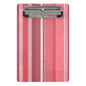 キャンディピンクストライプ色 ミニクリップボード (正面)