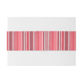 キャンディピンクストライプ色 招待状ベリーバンド (裏面例)